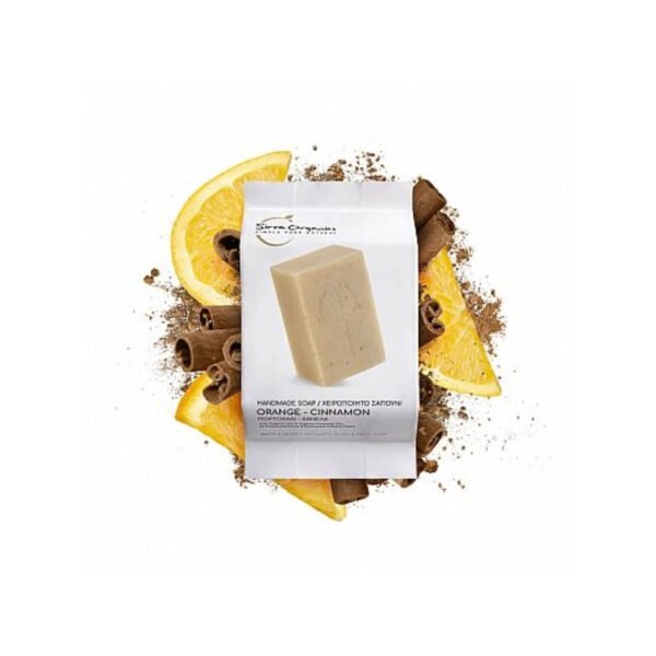 ΧΕΙΡΟΠΟΙΗΤΟ ΣΑΠΟΥΝΙ ΠΟΡΤΟΚΑΛΙ - ΚΑΝΕΛΑ SIRRA ORGANICS 120gr