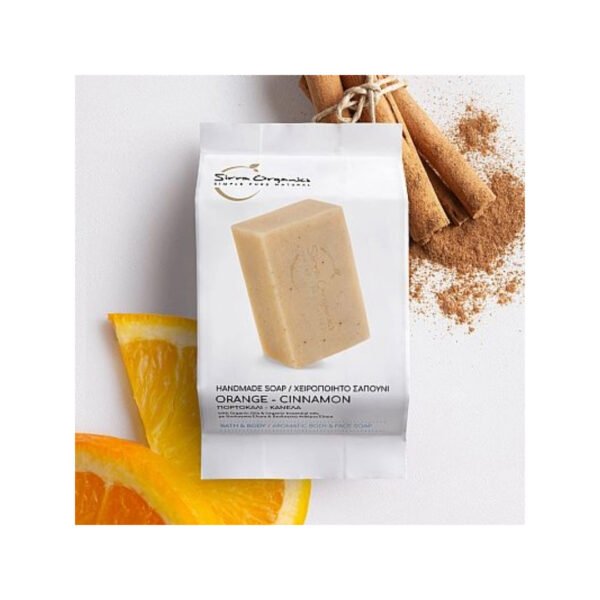 ΧΕΙΡΟΠΟΙΗΤΟ ΣΑΠΟΥΝΙ ΠΟΡΤΟΚΑΛΙ - ΚΑΝΕΛΑ SIRRA ORGANICS 120gr