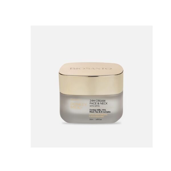 24h ΚΡΕΜΑ ΗΜΕΡΑΣ ΜΕ ΓΑΛΑ ΓΑΙΔΟΥΡΑΣ SPF15 BIOSANTO 50ml