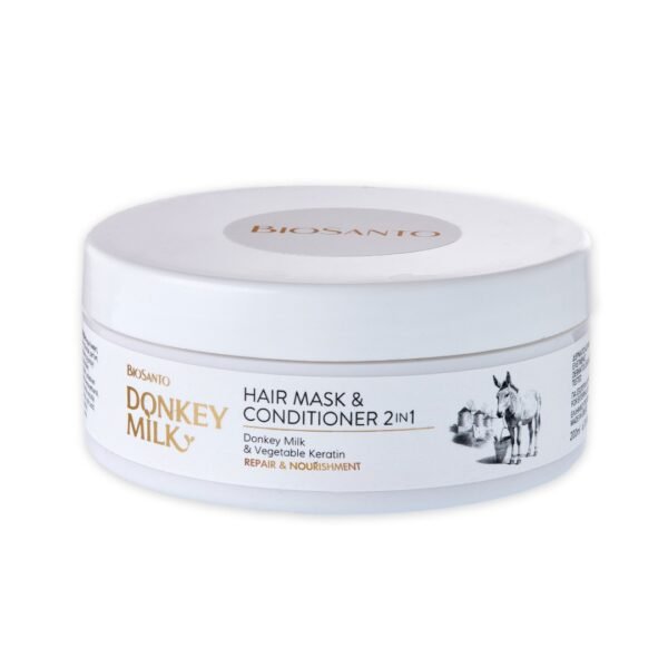 ΜΑΣΚΑ ΜΑΛΛΙΩΝ ΚΑΙ CONDITIONER ΜΕ ΓΑΛΑ ΓΑΙΔΟΥΡΑΣ BIOSANTO 200ml